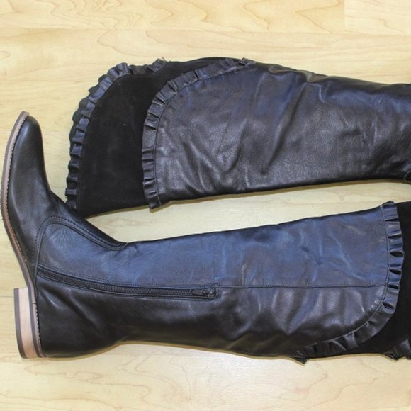 Black Over the Knee Women Winter Boots - Picture 1 of 7